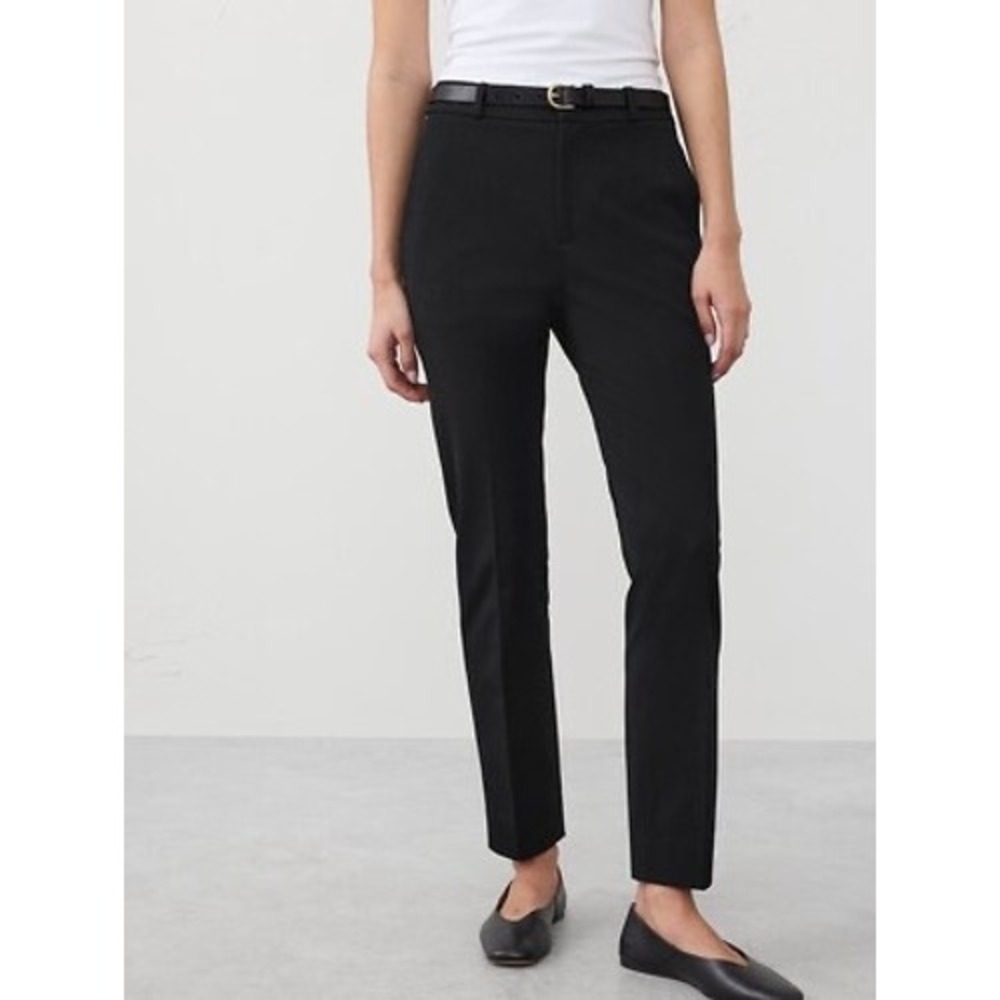 Banana Republic Sloan Black Straight Leg Ankle Dress‎ Pants Women's Size 16L